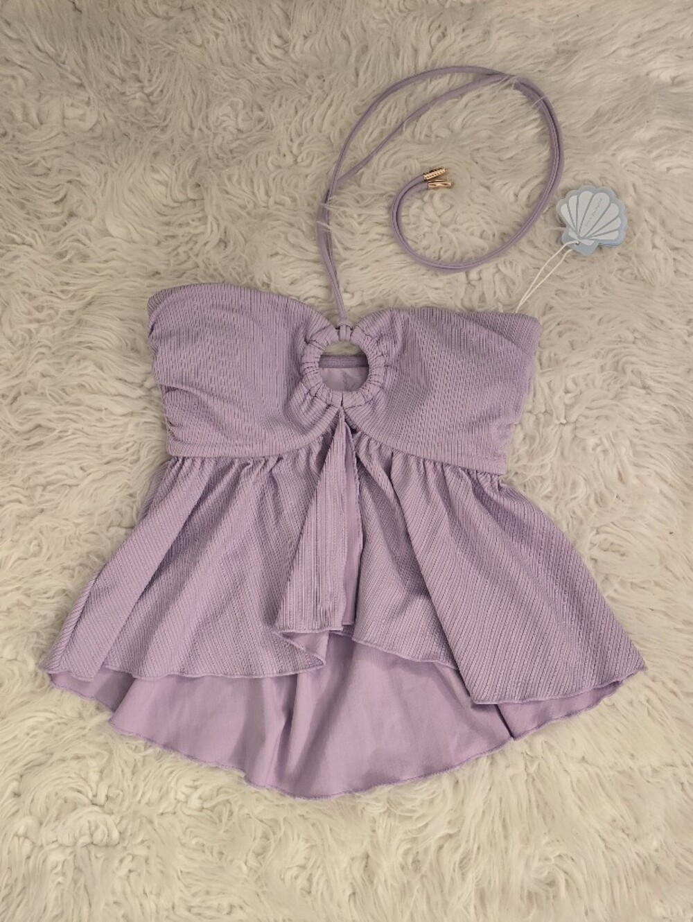 New Popflex Tidepool Tankini Top Lilac Digital Lavender Small S - Picture 6 of 7